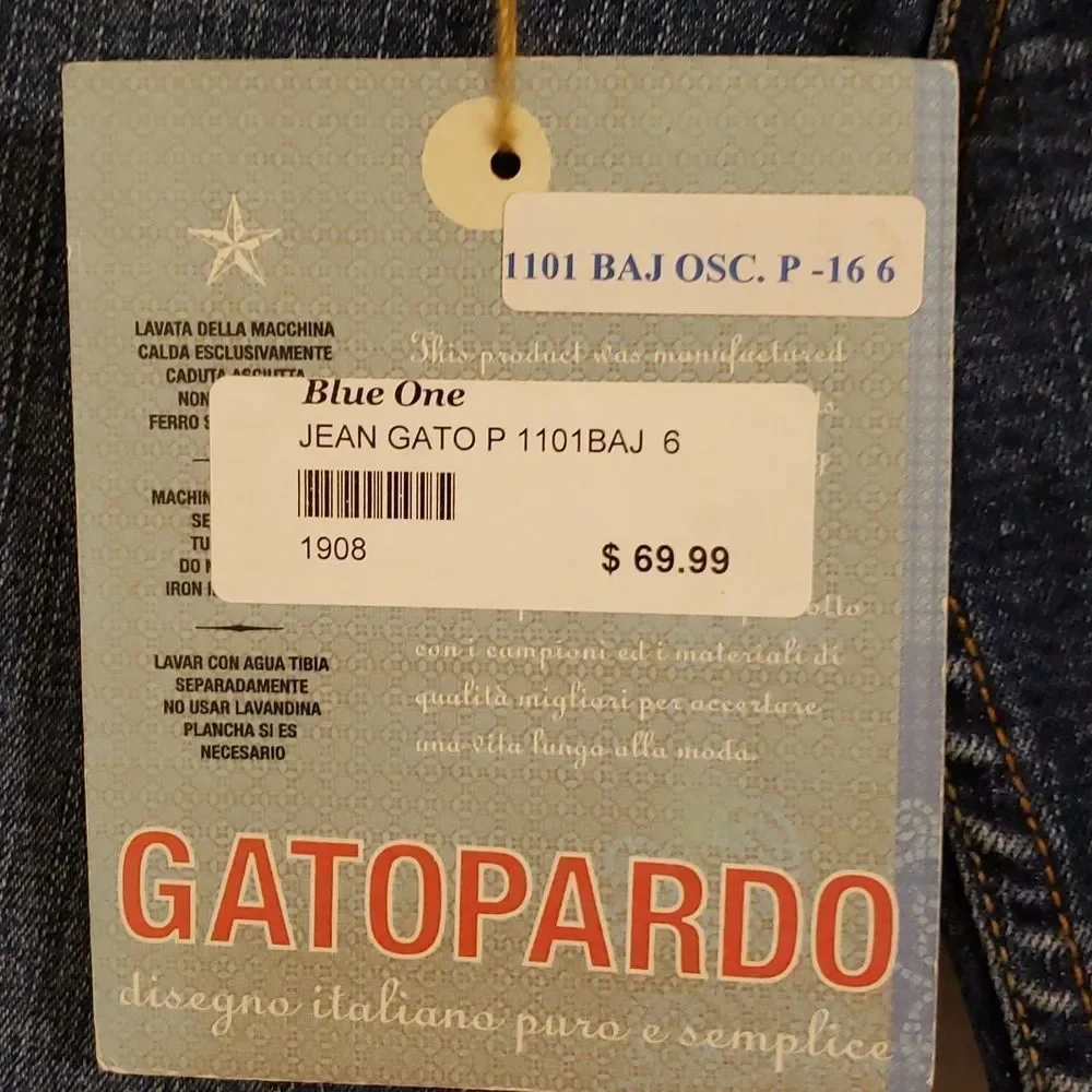 Jean Gato blue one, Gatopardo jeans NWT. - Picture 3 of 15